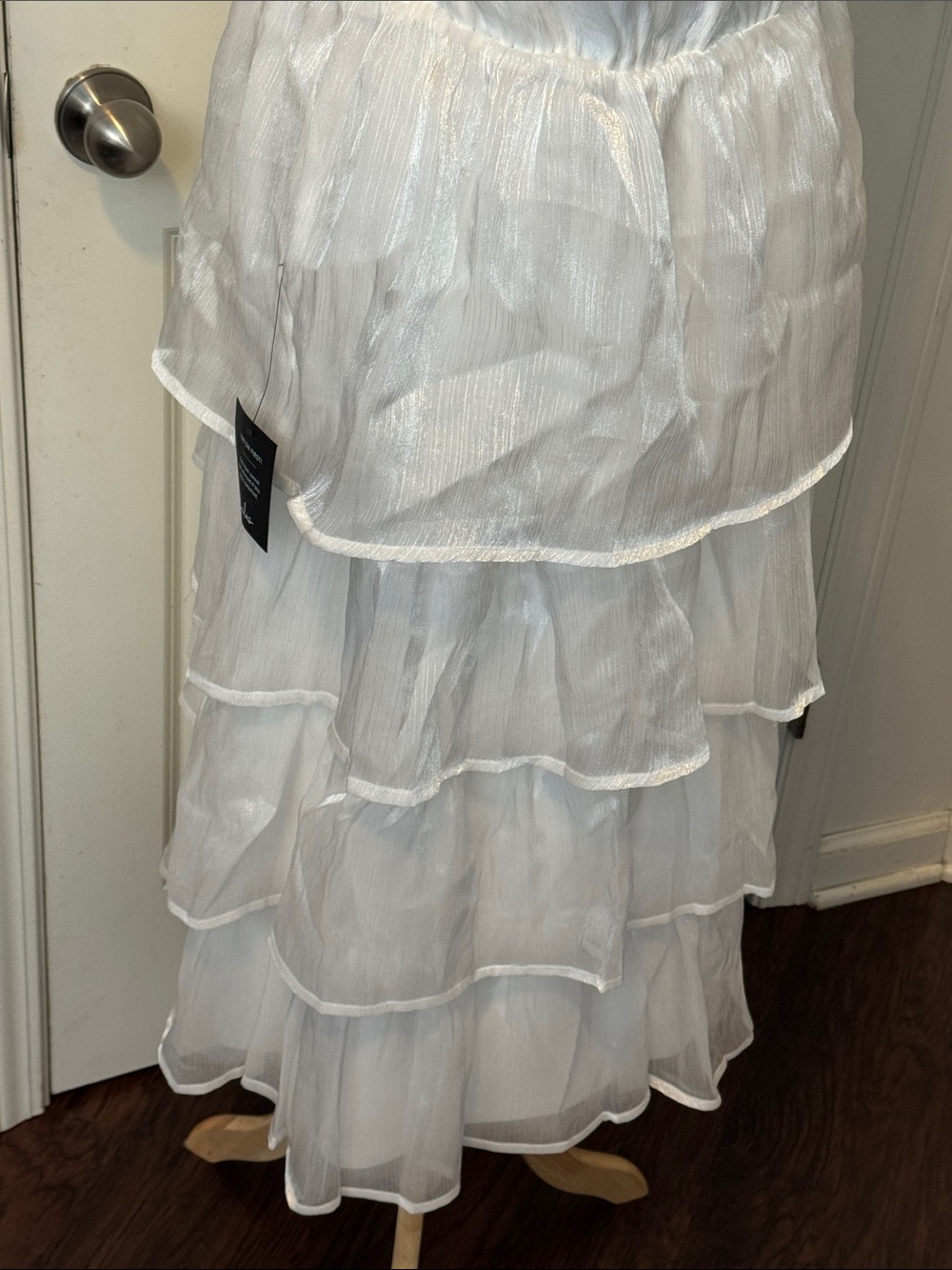 Lulu's White Tiered Ruffle Maxi Dress - Picture 6 of 12